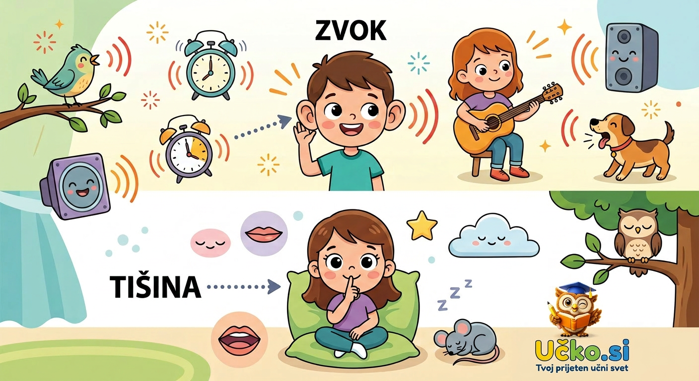 Ilustracija: Tišina in zvok