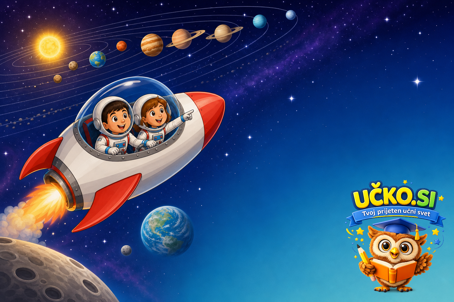 Ilustracija: A children’s space adventure