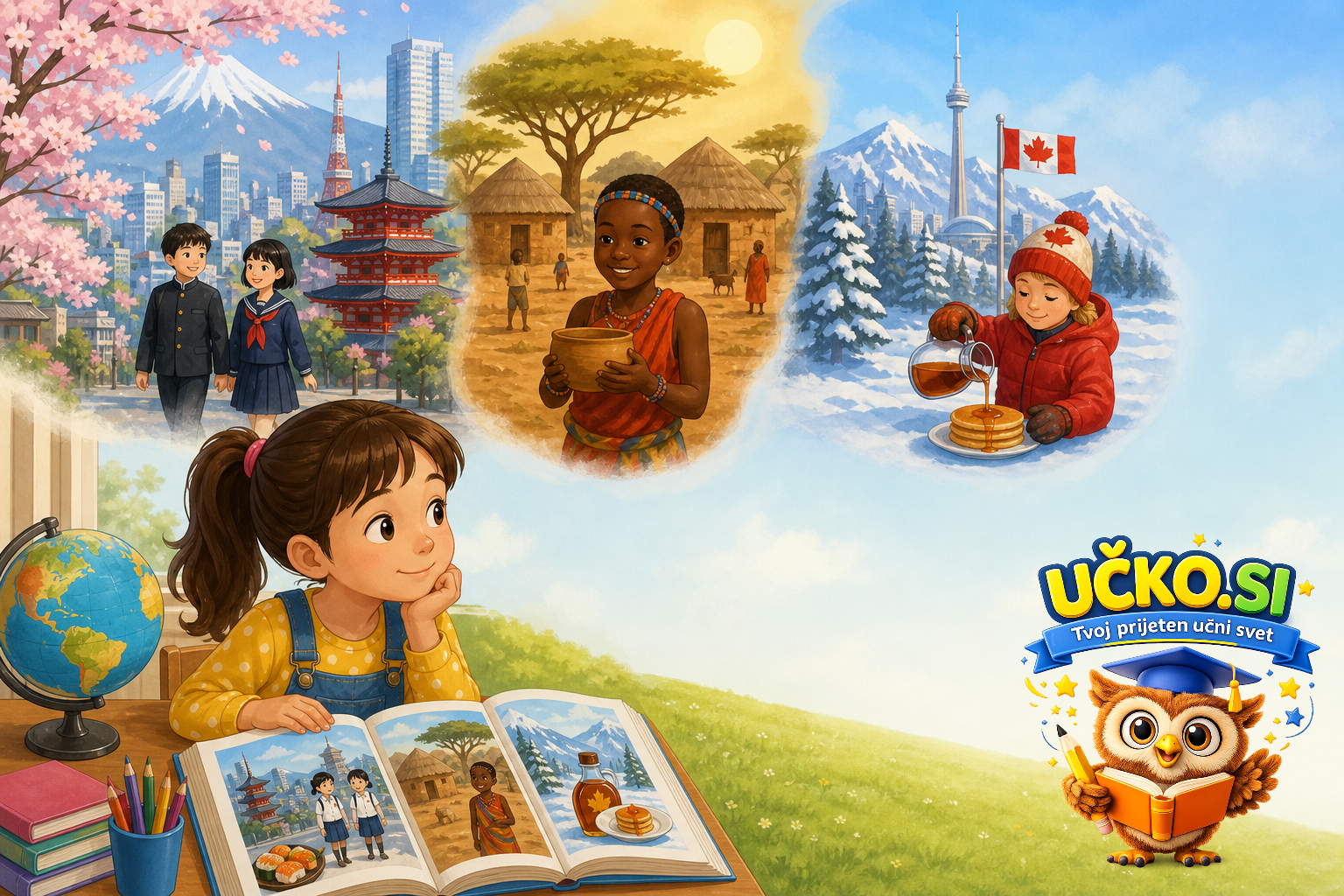 Ilustracija: A short text about life in different countries