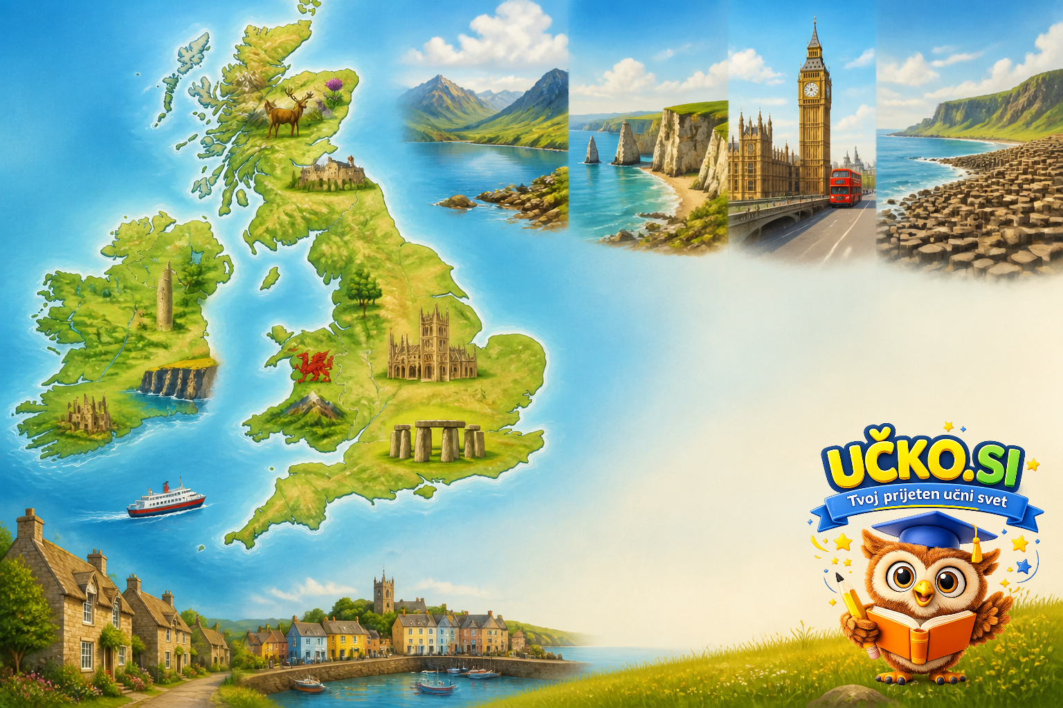 Ilustracija: A trip around the British Isles: Great Britain and Ireland