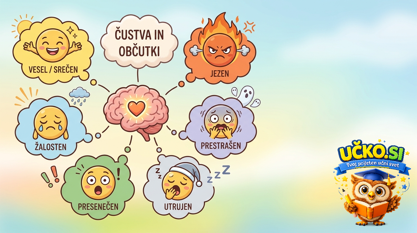 Ilustracija: adjectives used to describe emotions and feelings