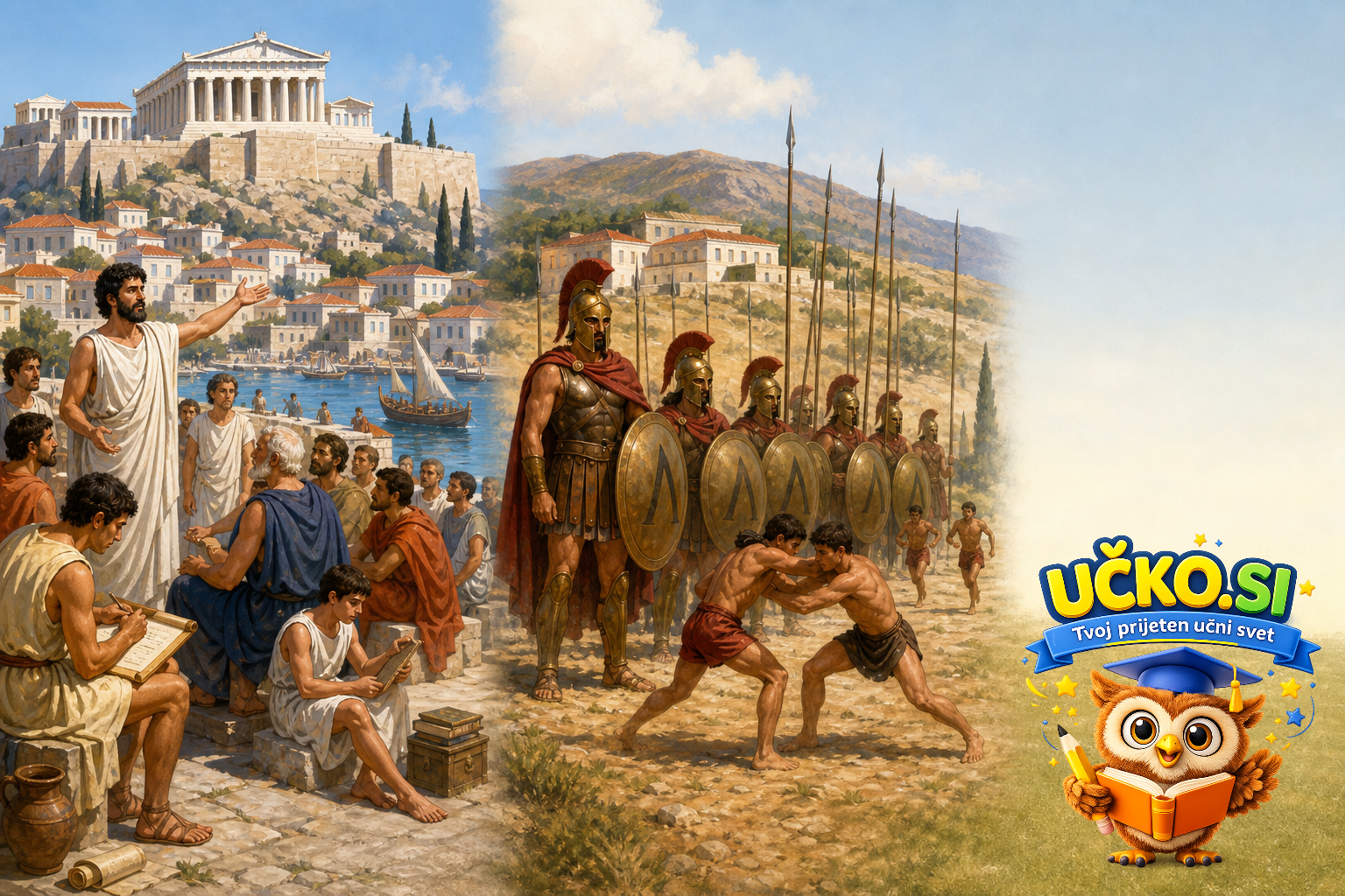 Ilustracija: Atene in Sparta