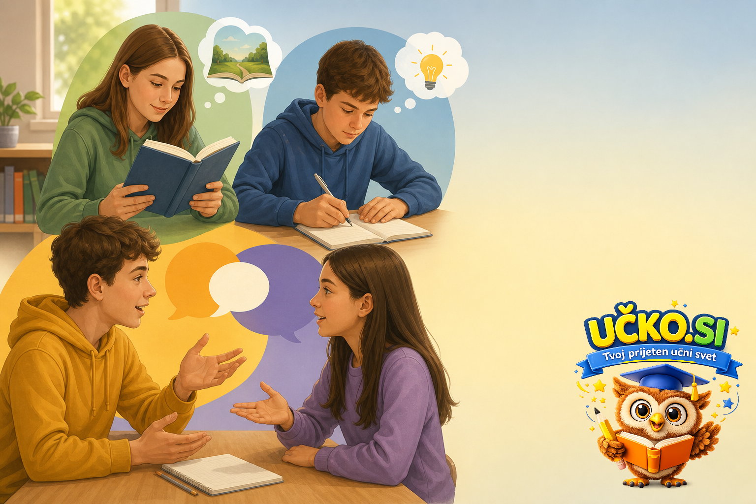 Ilustracija: BEREMO, PIŠEMO, GOVORIMO IN POSLUŠAMO