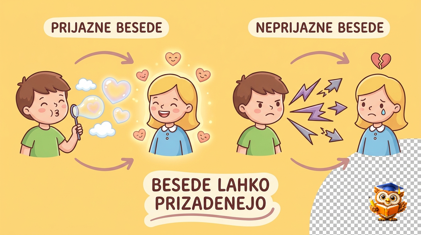 Ilustracija: Besede lahko prizadenejo