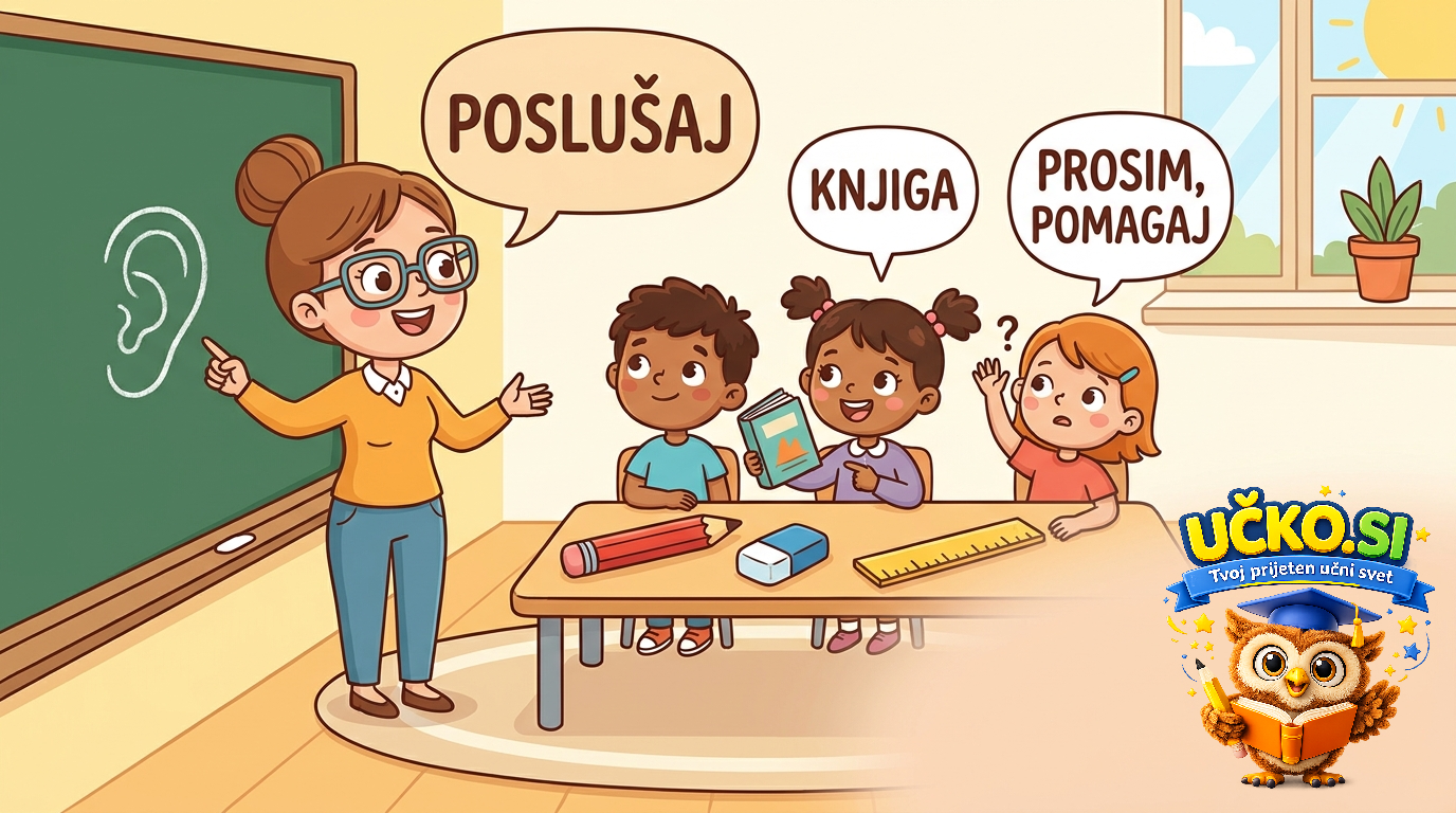 Ilustracija: Classroom language