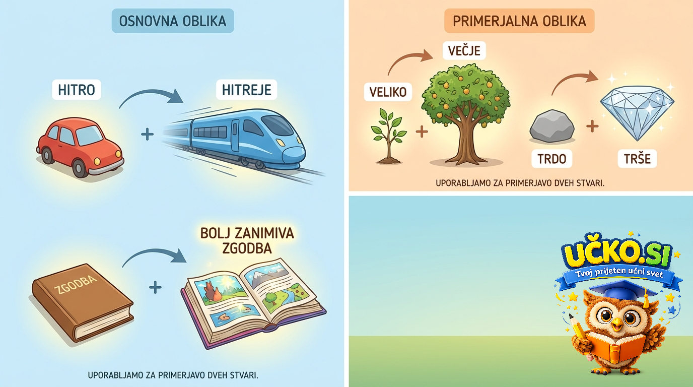 Ilustracija: Comparative adjectives