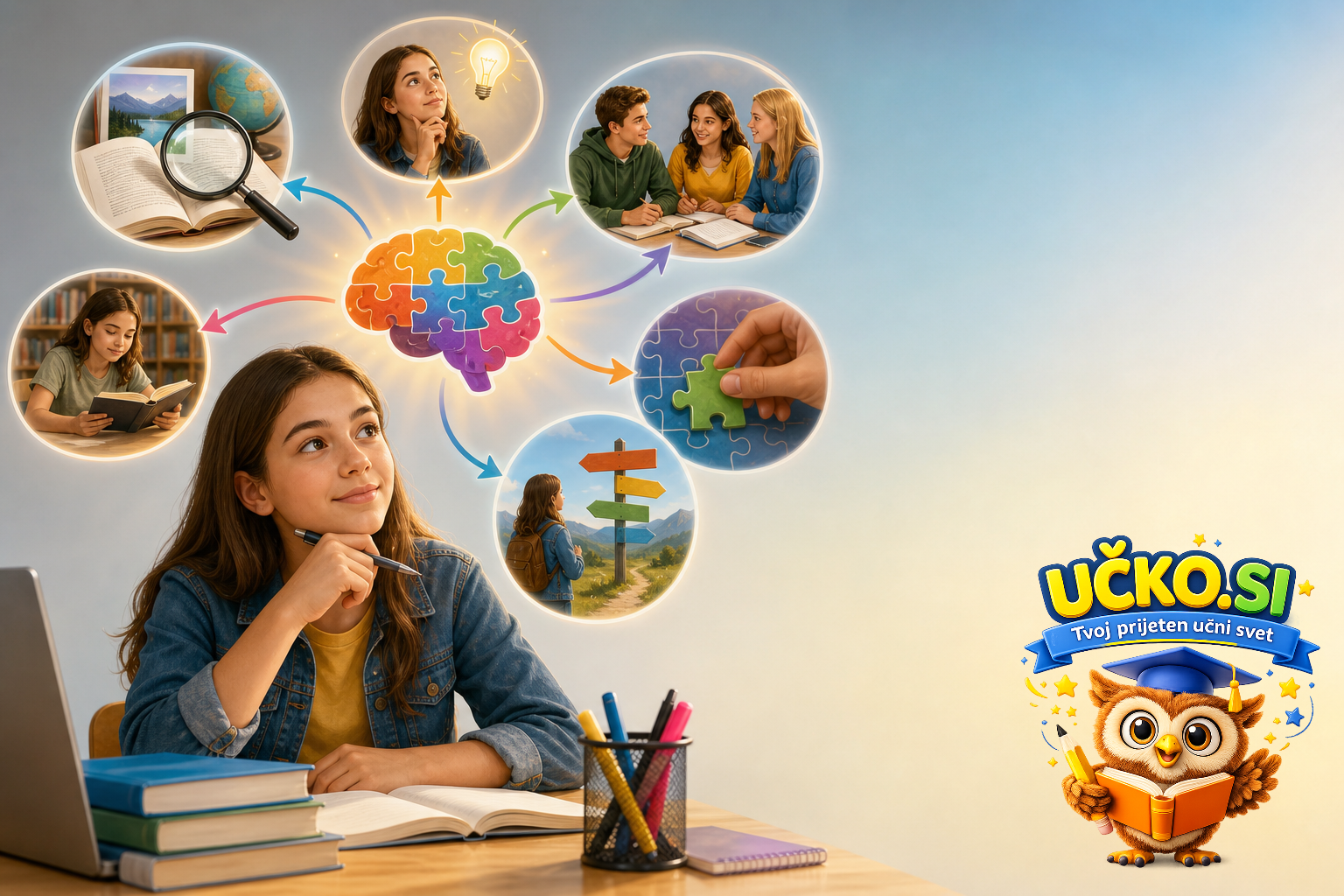 Ilustracija: critical thinking and knowledge use