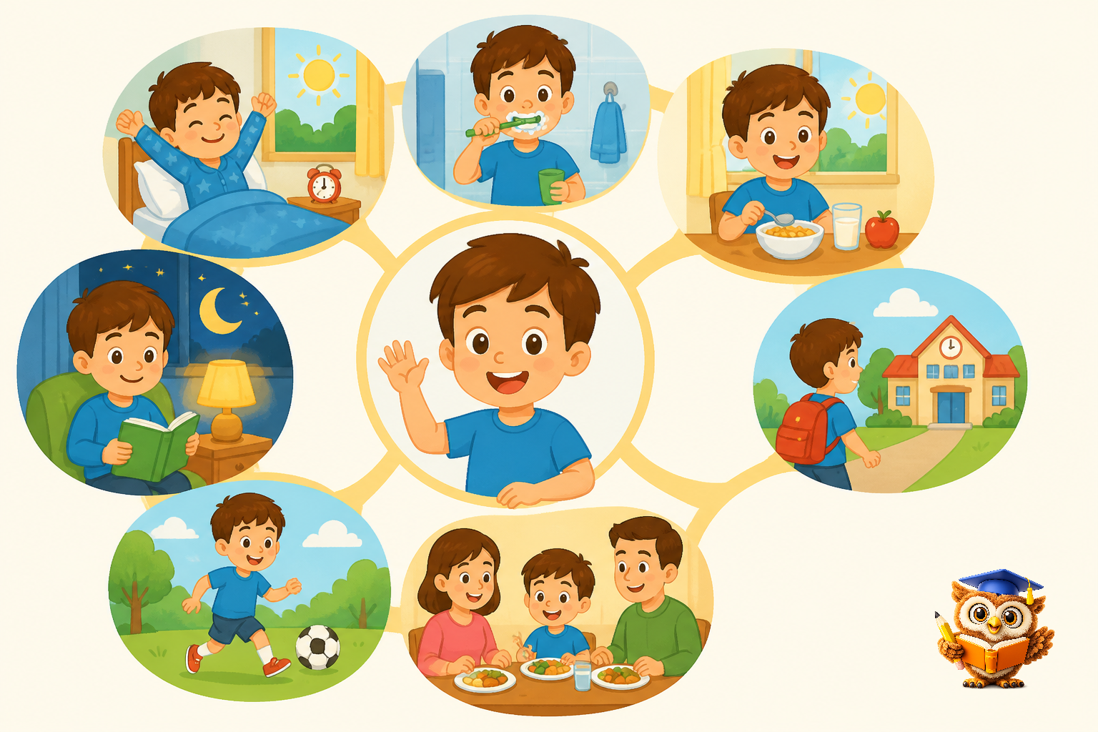 Ilustracija: Daily activities