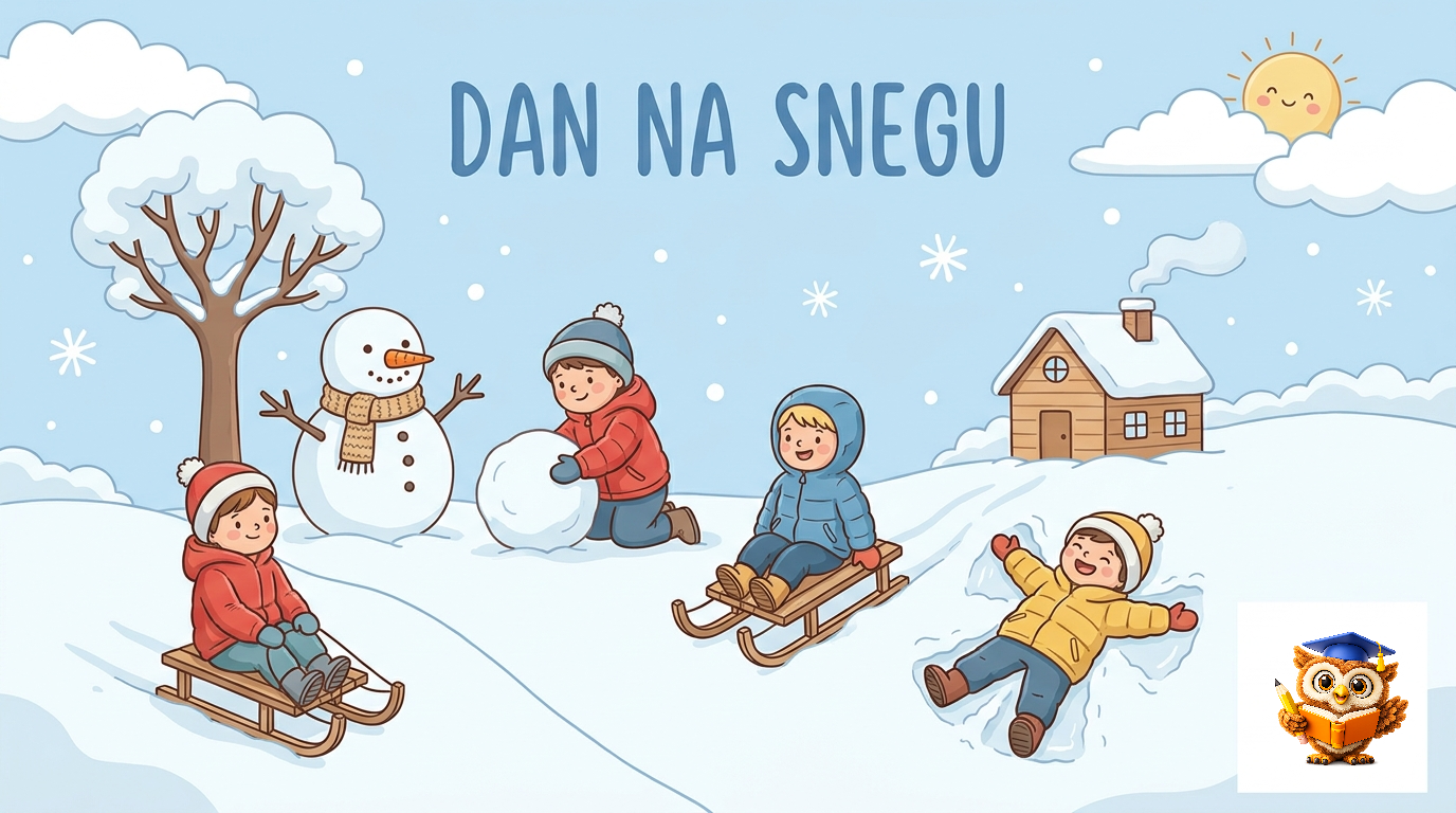 Ilustracija: Dan na snegu