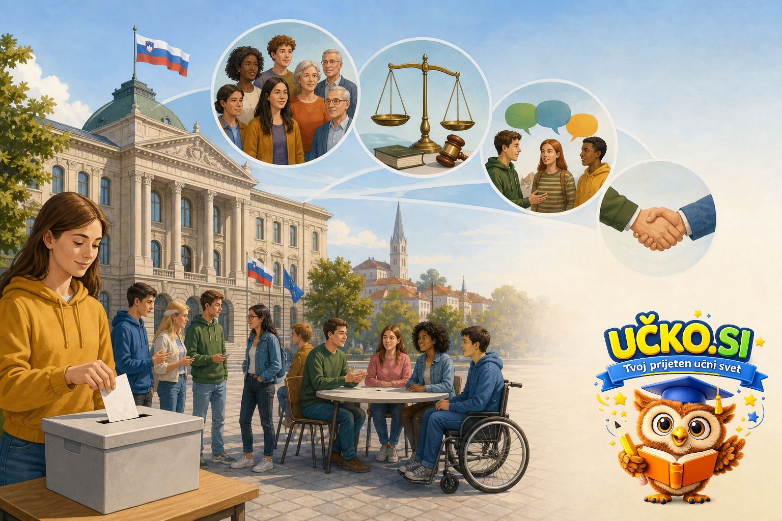 Ilustracija: Demokracija in njene značilnosti