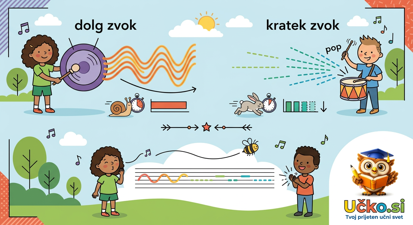 Ilustracija: Dolgi in kratki zvoki