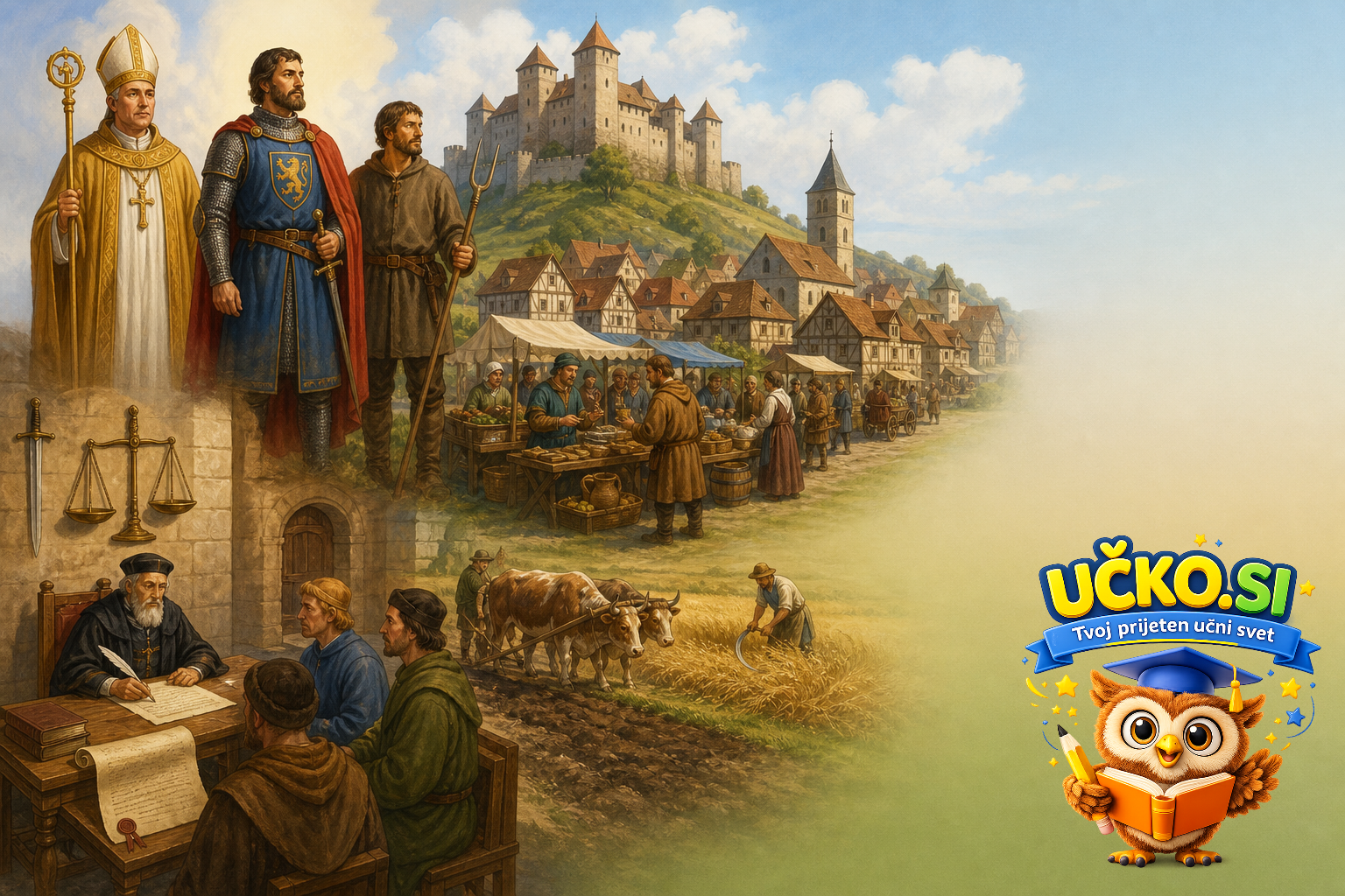 Ilustracija: Družba, pravo in gospodarstvo