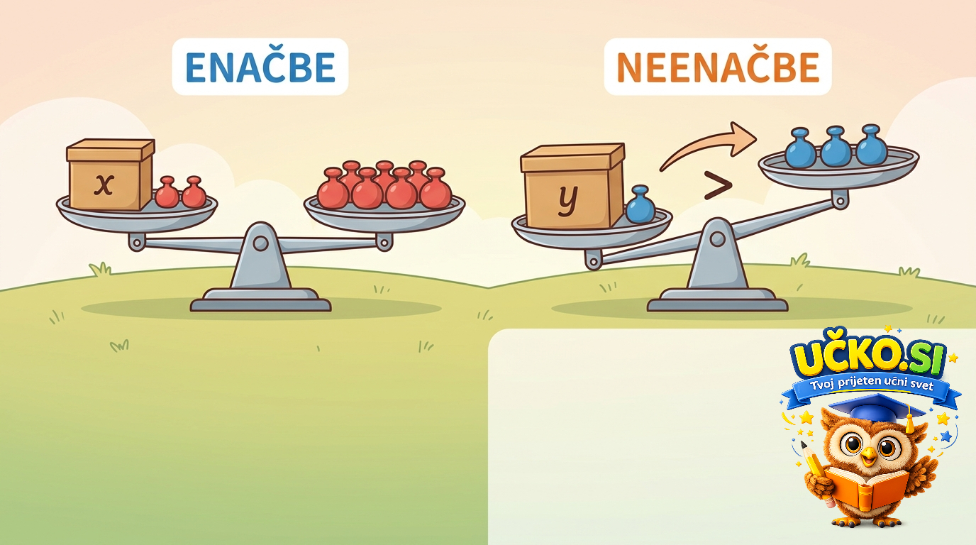 Ilustracija: Enačbe in neenačbe