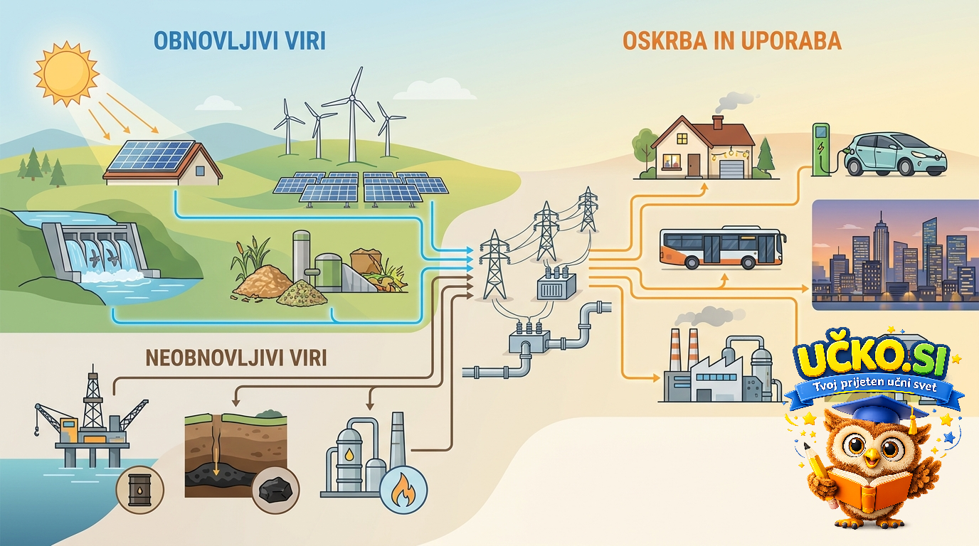 Ilustracija: Energetski viri in oskrba