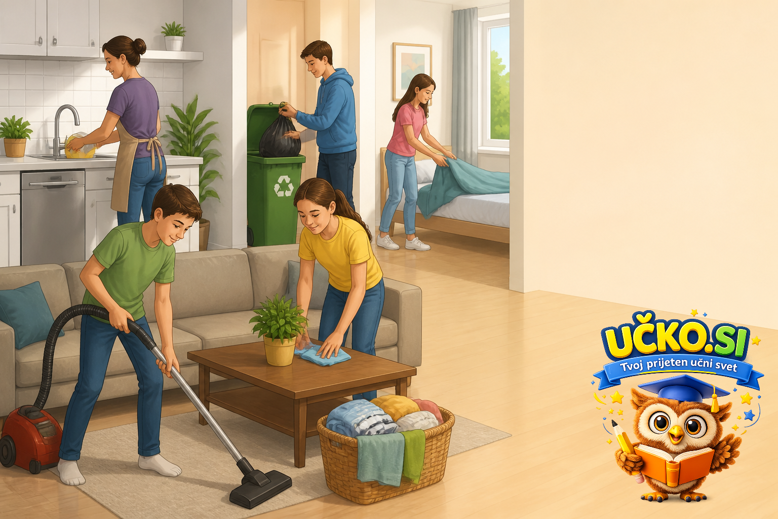 Ilustracija: Everyday jobs around the house