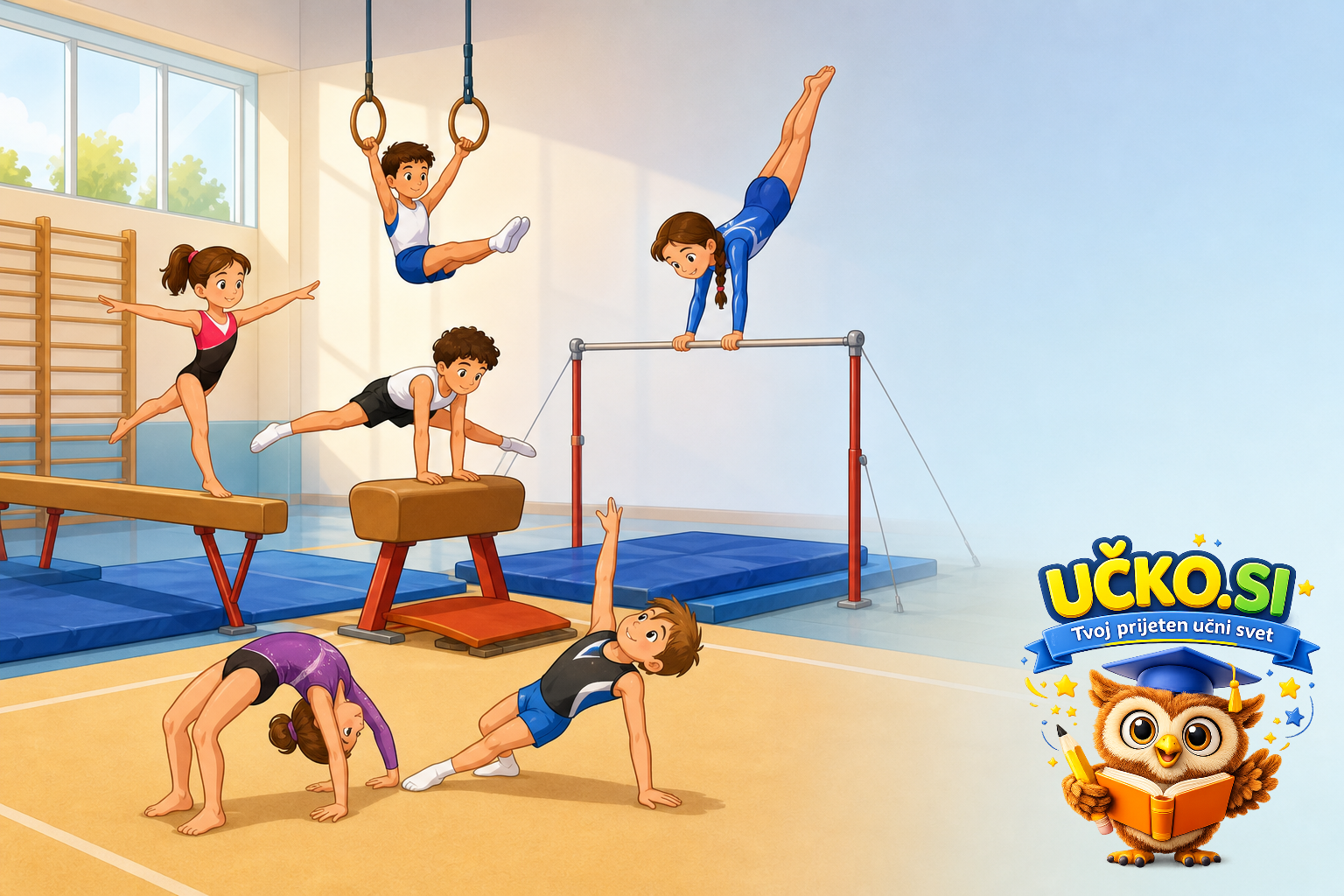 Ilustracija: Gimnastične prvine