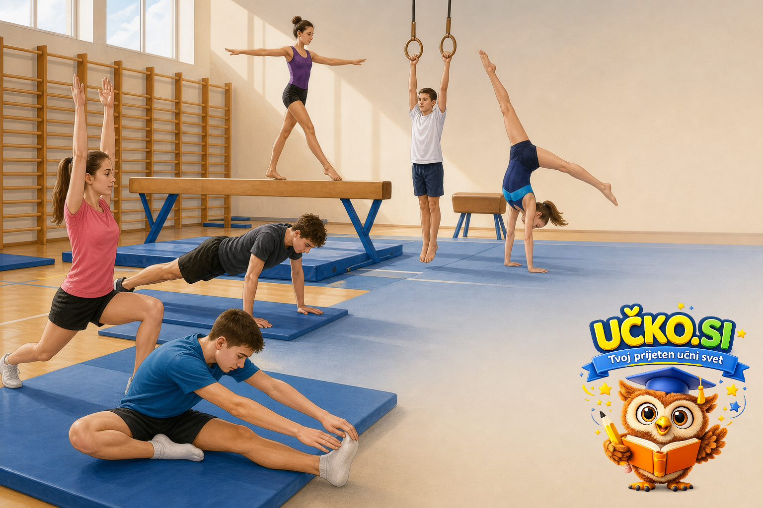 Ilustracija: gimnastika – osnovne vaje