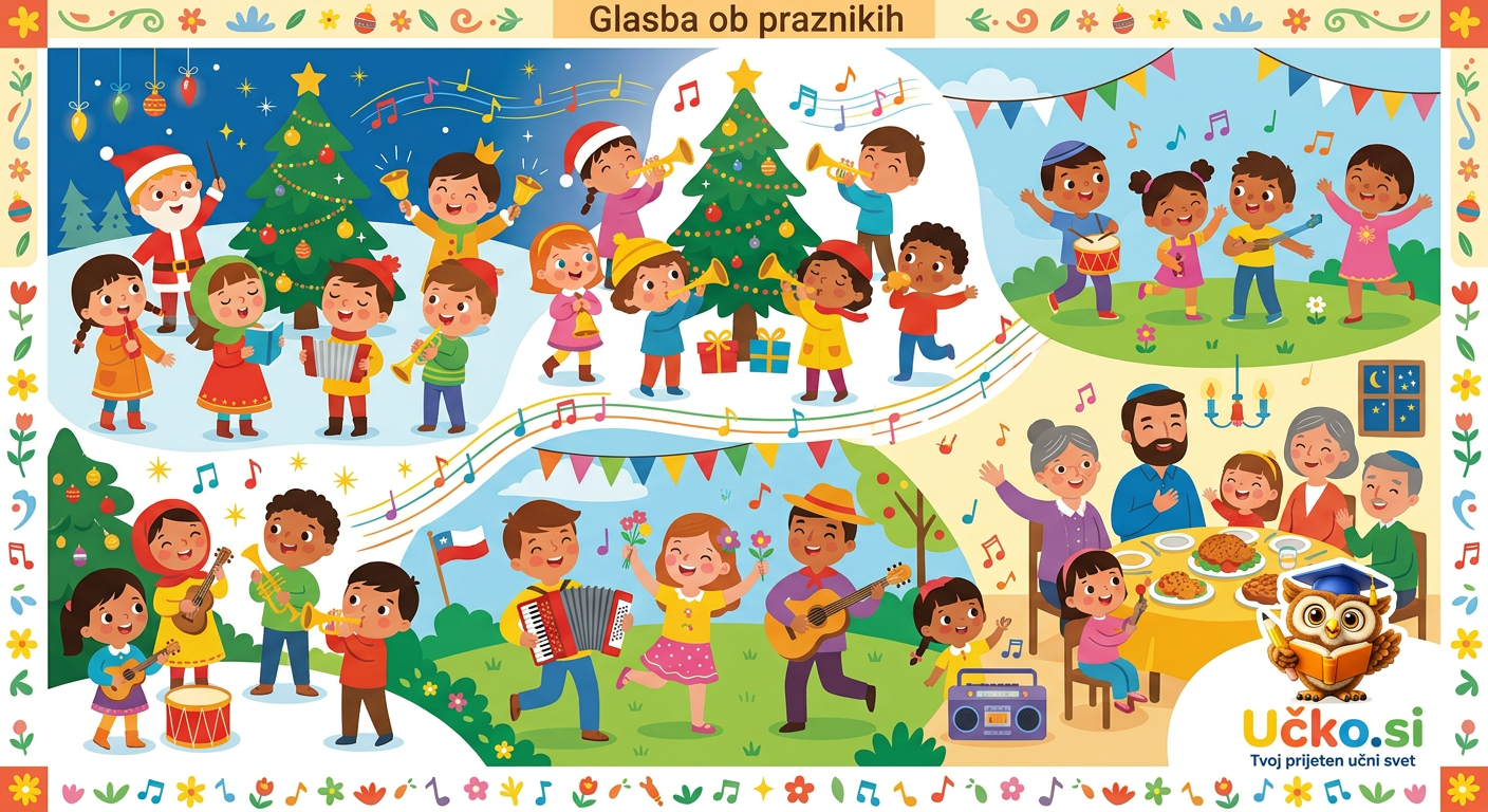 Ilustracija: Glasba ob praznikih