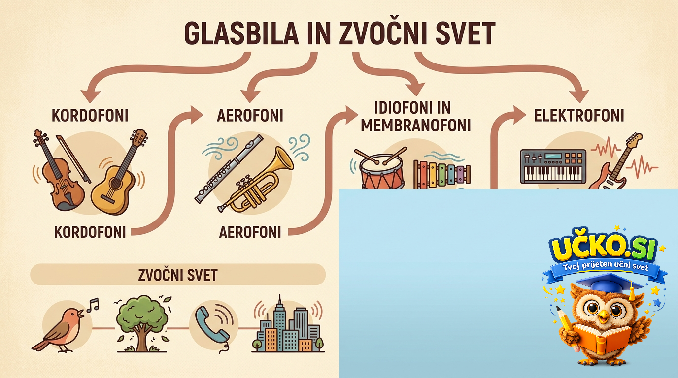 Ilustracija: Glasbila in zvočni svet