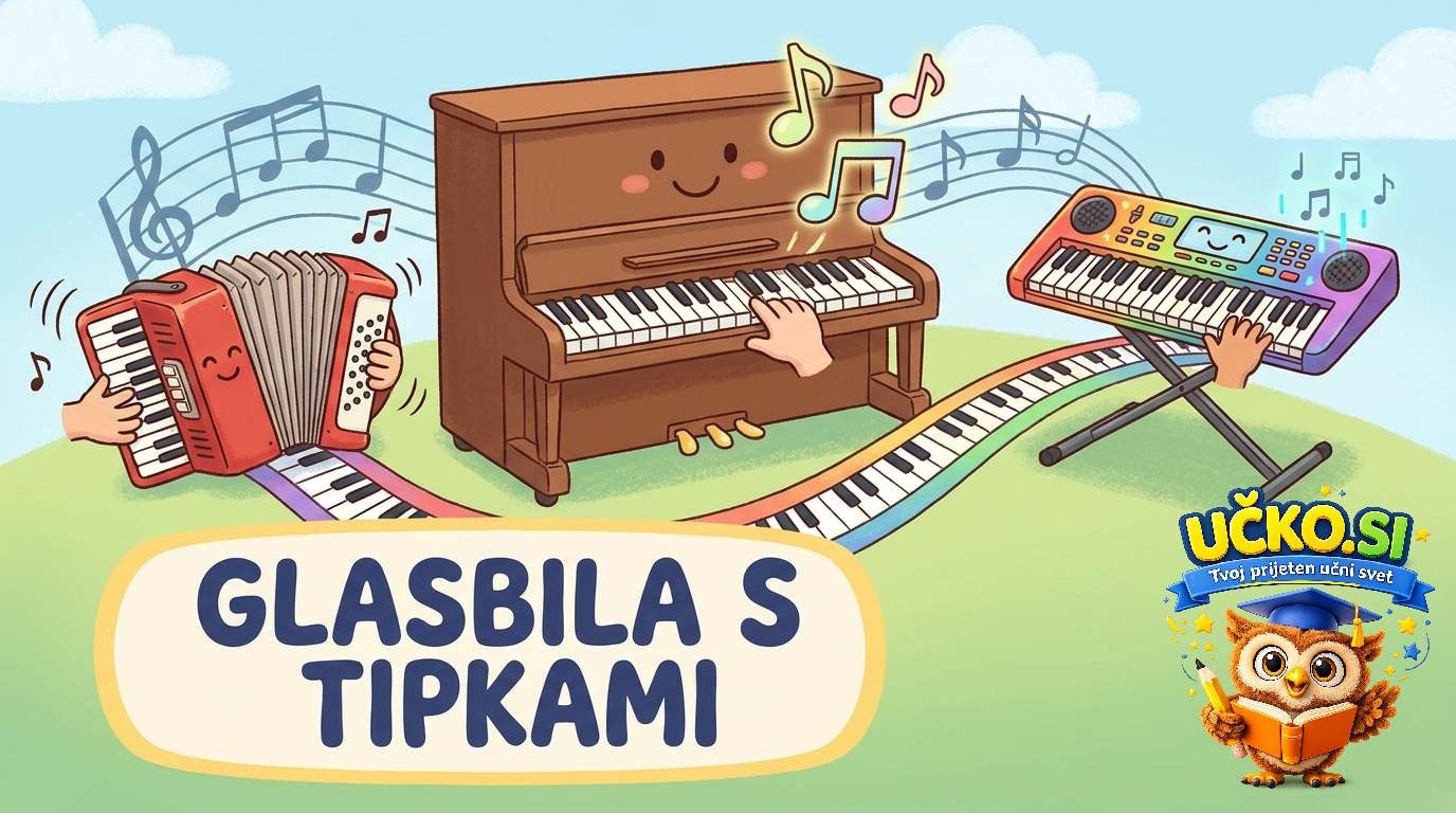 Ilustracija: Glasbila s tipkami