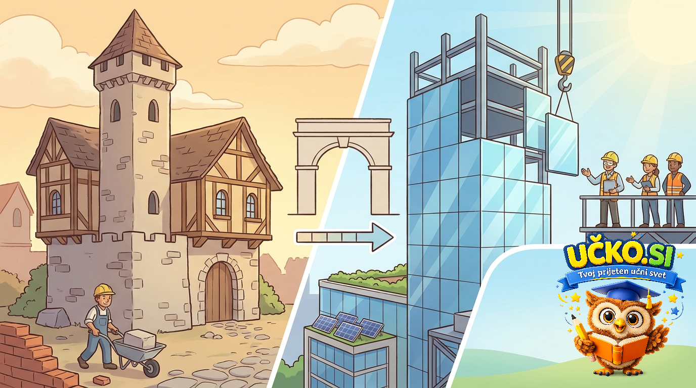 Ilustracija: Gradnja in arhitektura v sodobnem času