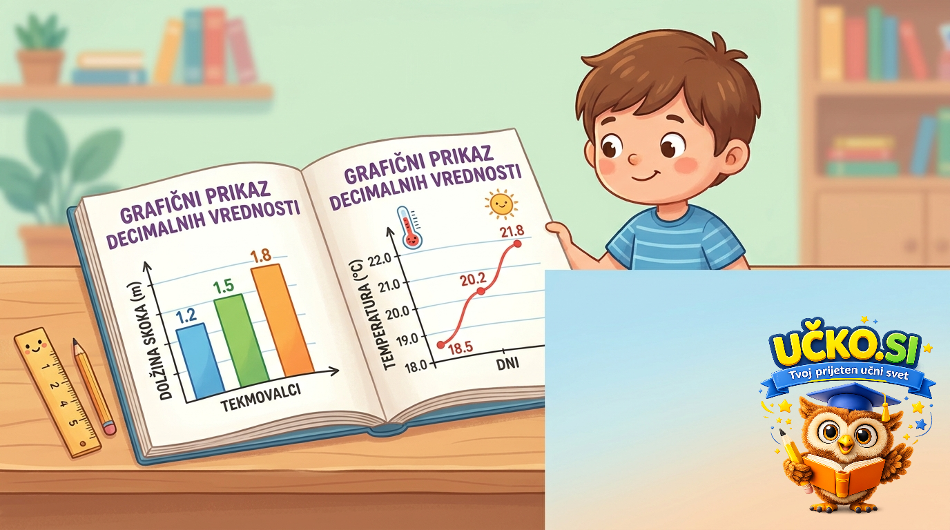 Ilustracija: Grafični prikaz decimalnih vrednosti