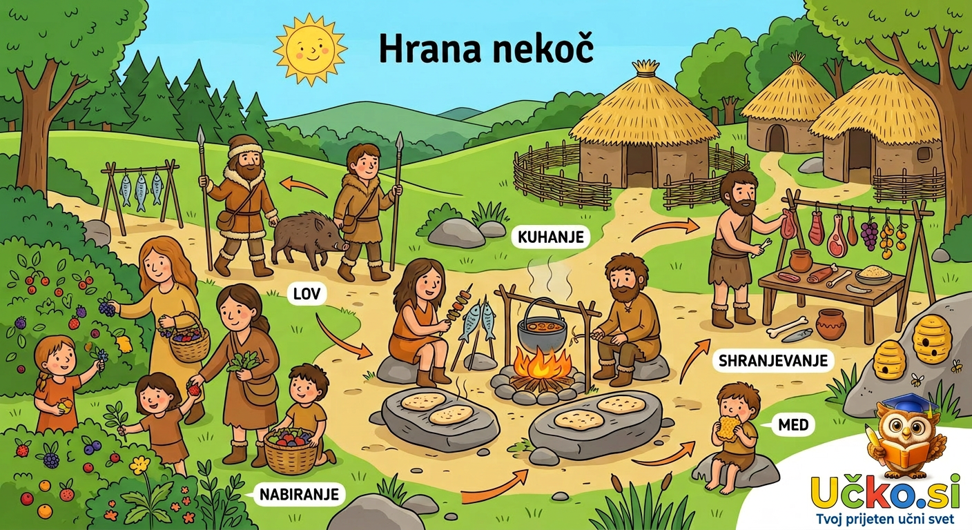 Ilustracija: Hrana nekoč
