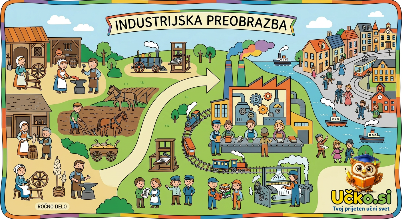 Ilustracija: Industrijska preobrazba družbe
