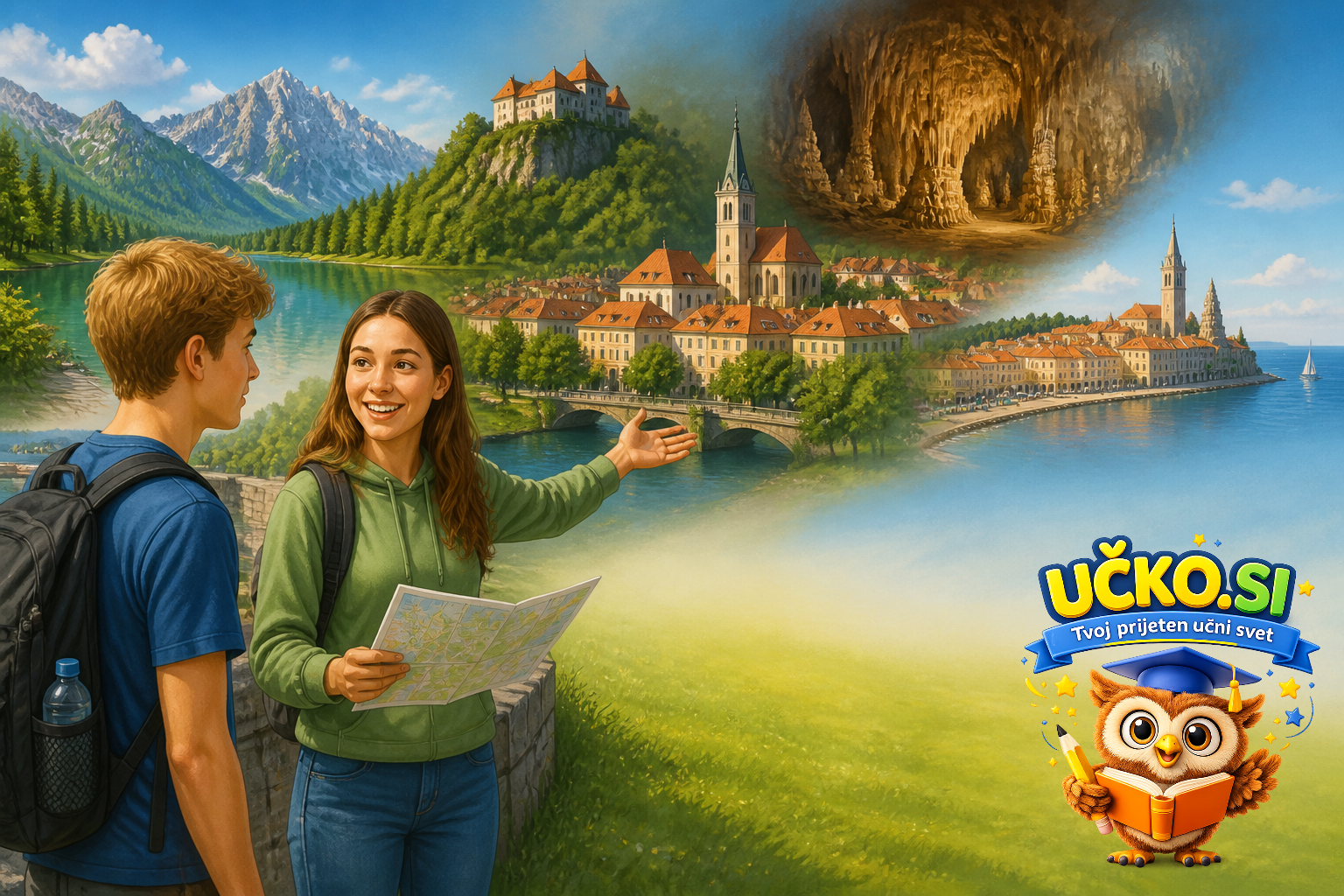 Ilustracija: Introducing Slovenia to a foreigner