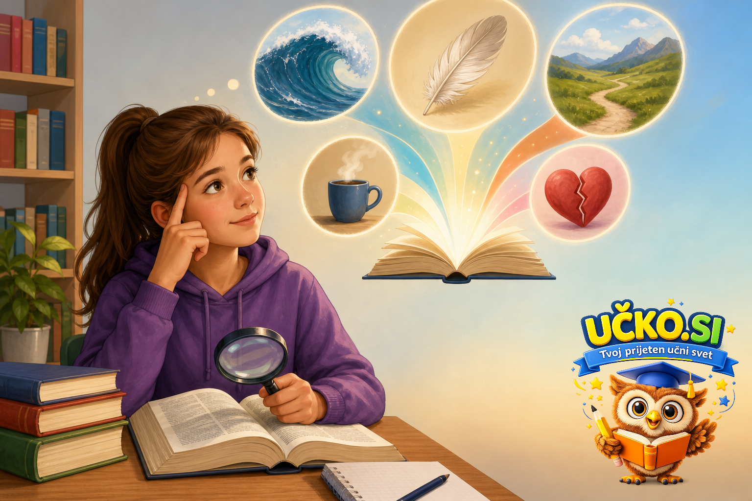 Ilustracija: Iskanje pomenov in razlaga besed
