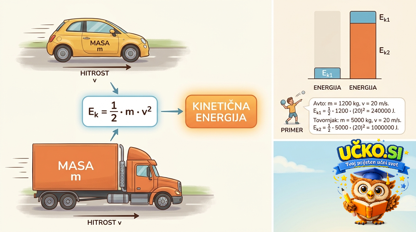Ilustracija: Izračun kinetične energije