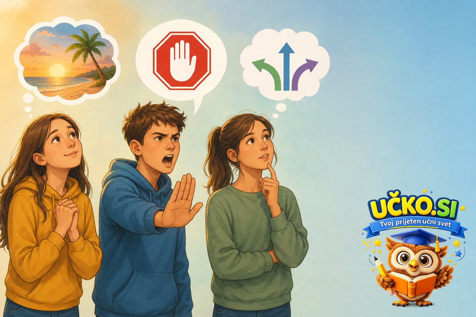 Ilustracija: Izražanje želja, ukazov in možnosti
