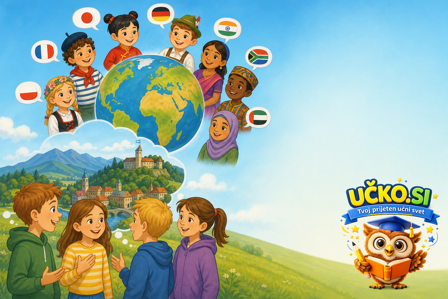 Ilustracija: Jeziki sveta in jeziki našega okolja