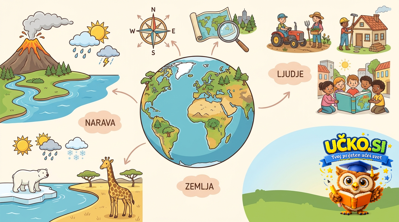 Ilustracija: Kaj preučuje geografija