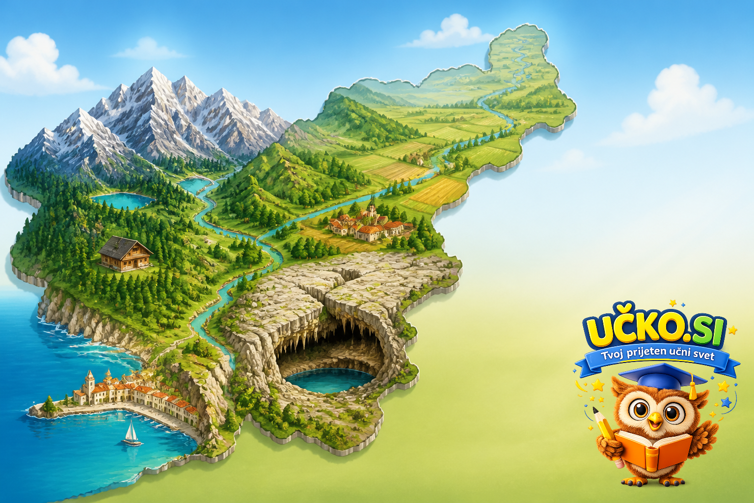Ilustracija: Kakšna je Slovenija in njene pokrajine