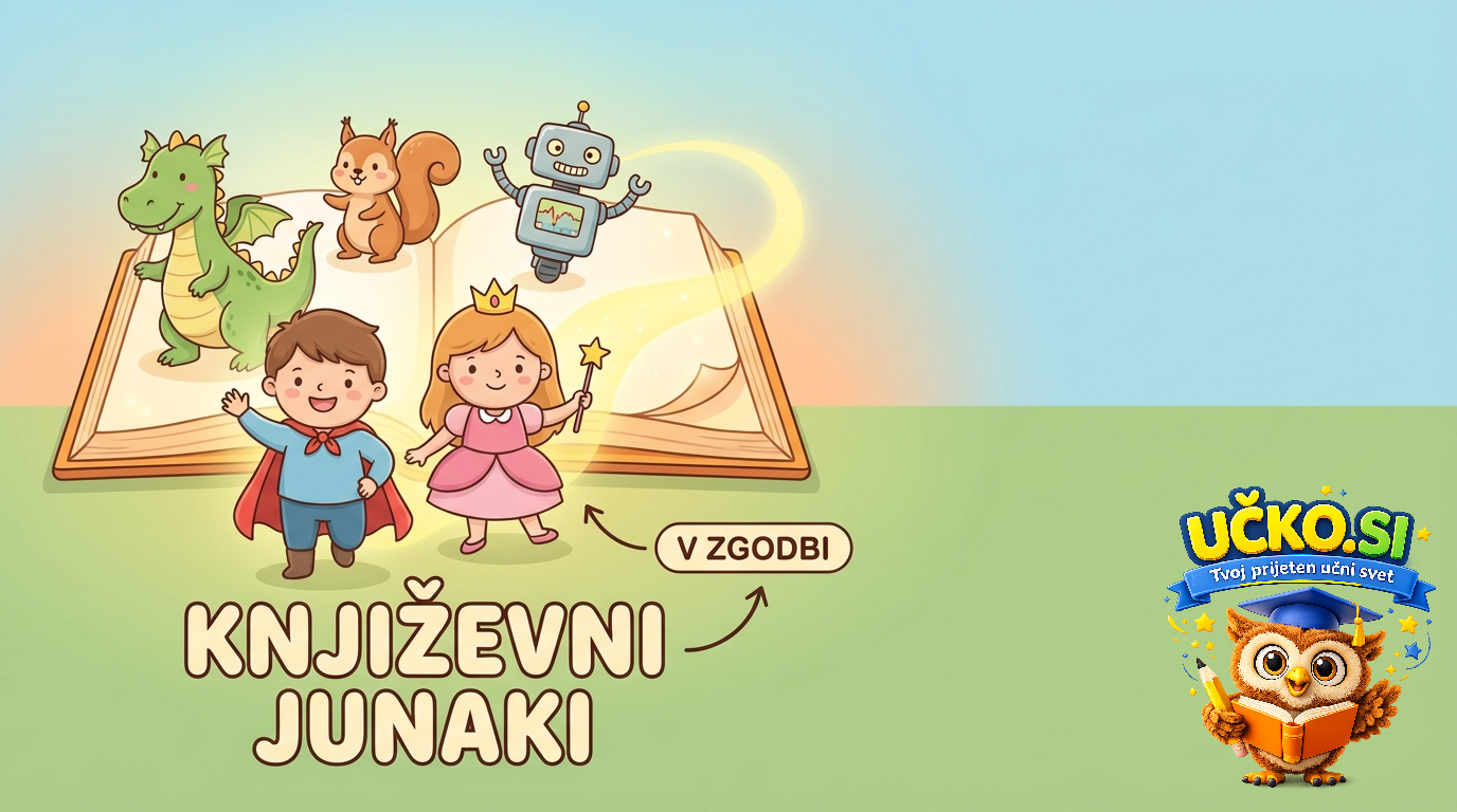 Ilustracija: Književni junaki v zgodbi