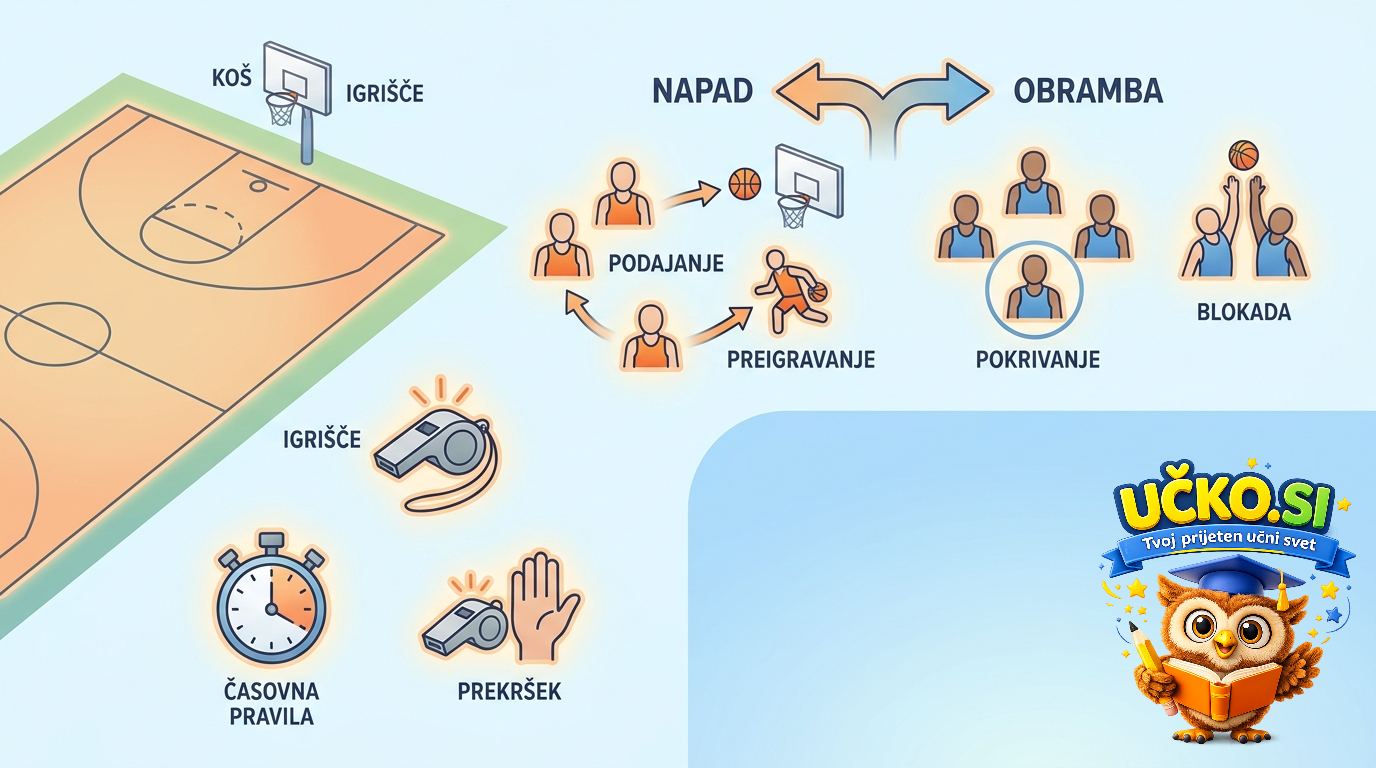 Ilustracija: Košarka – pravila in osnovna taktika
