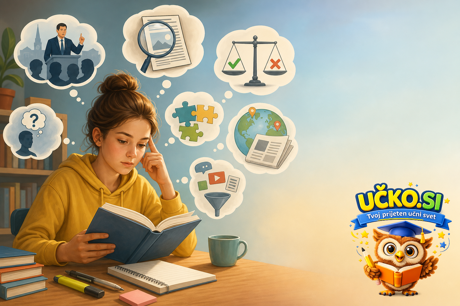 Ilustracija: Kritično branje besedil