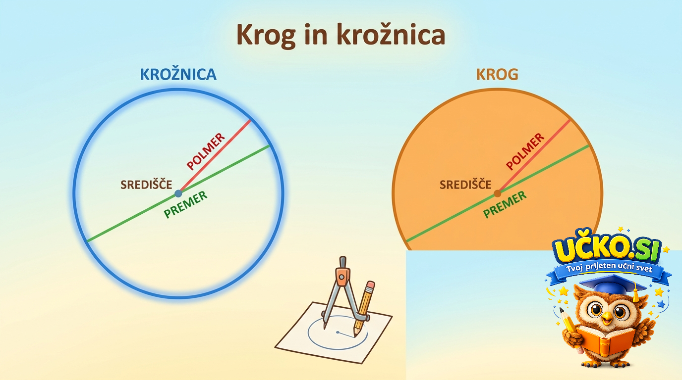 Ilustracija: Krog in krožnica