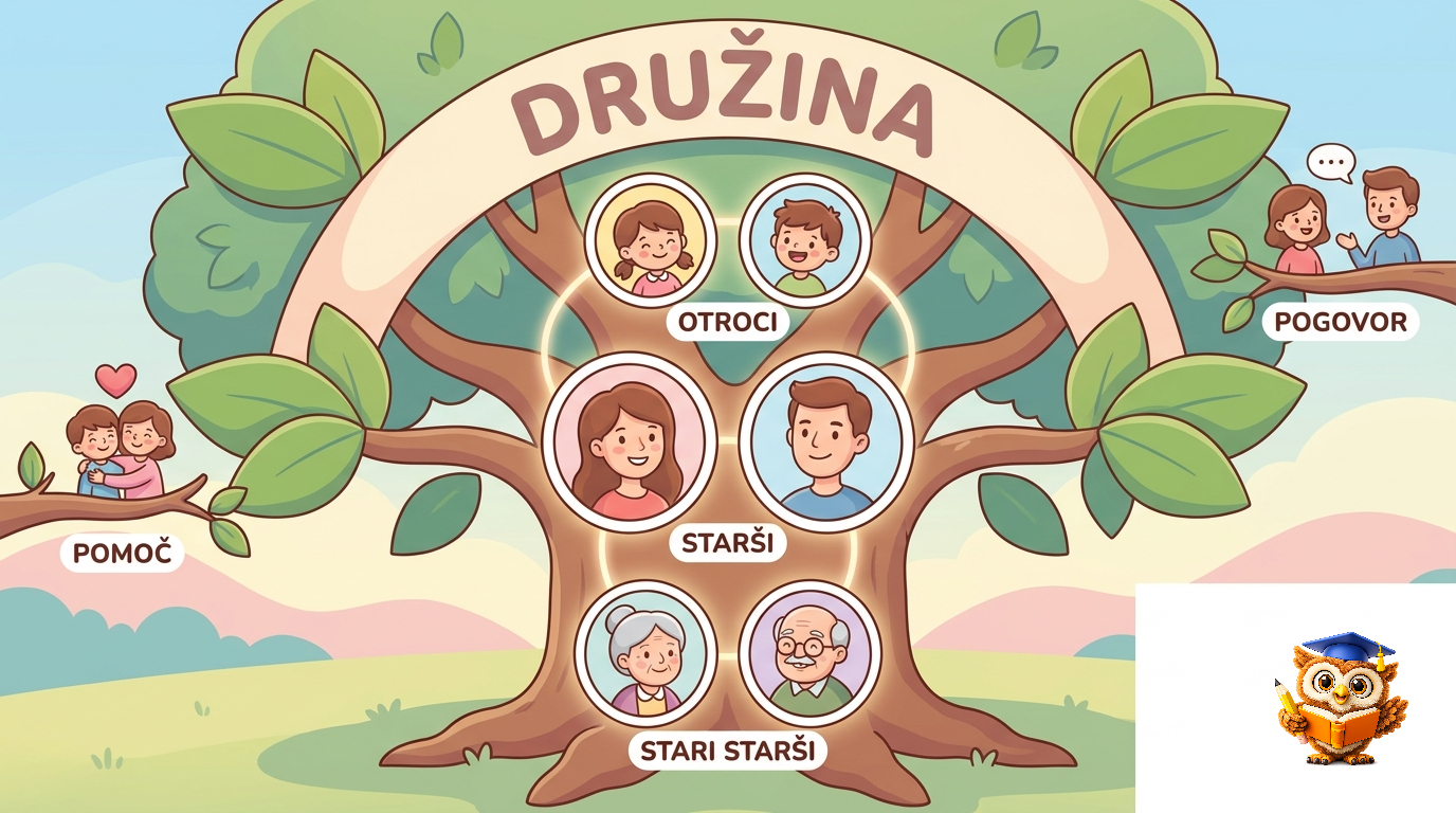 Ilustracija: Ljudje v naši družini