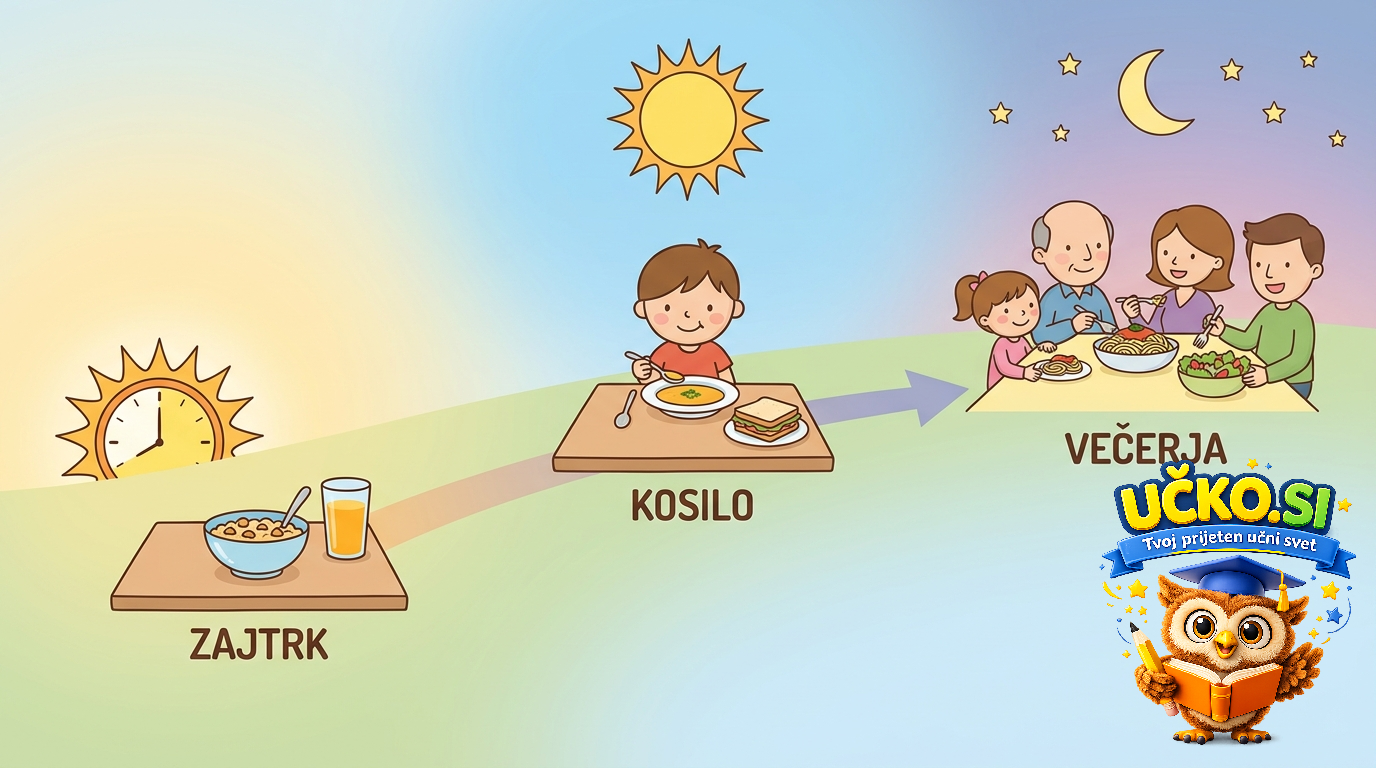 Ilustracija: Meals during the day