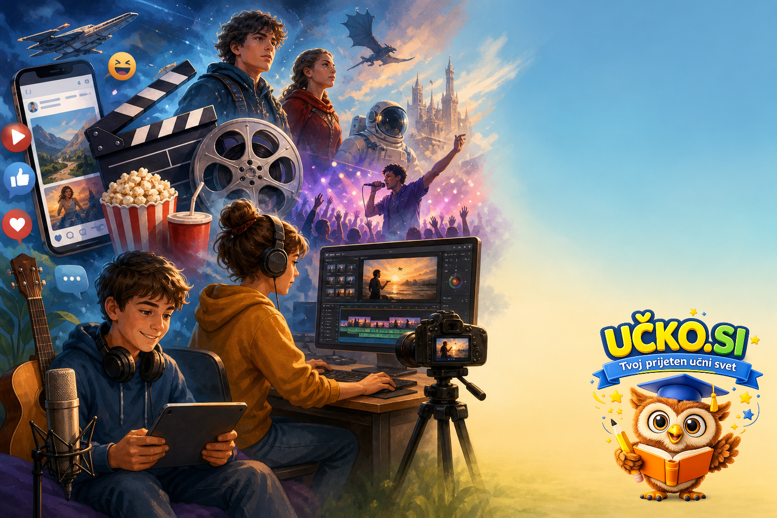 Ilustracija: media, film and entertainment