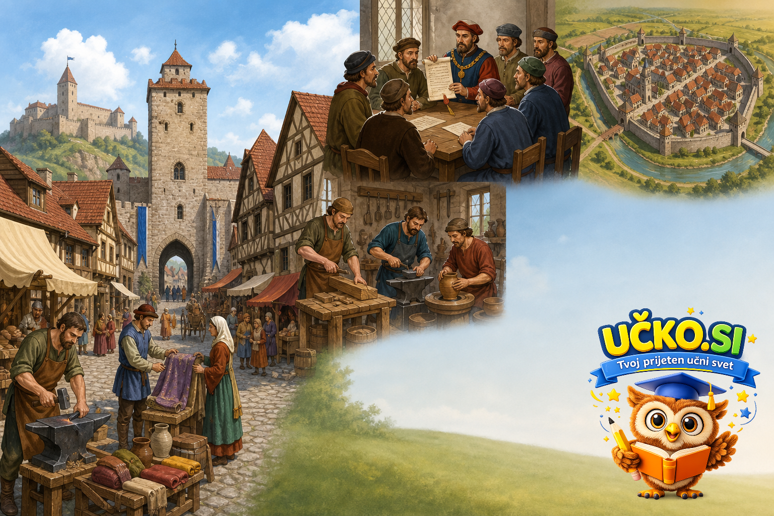 Ilustracija: Mestne skupnosti in njihova ureditev