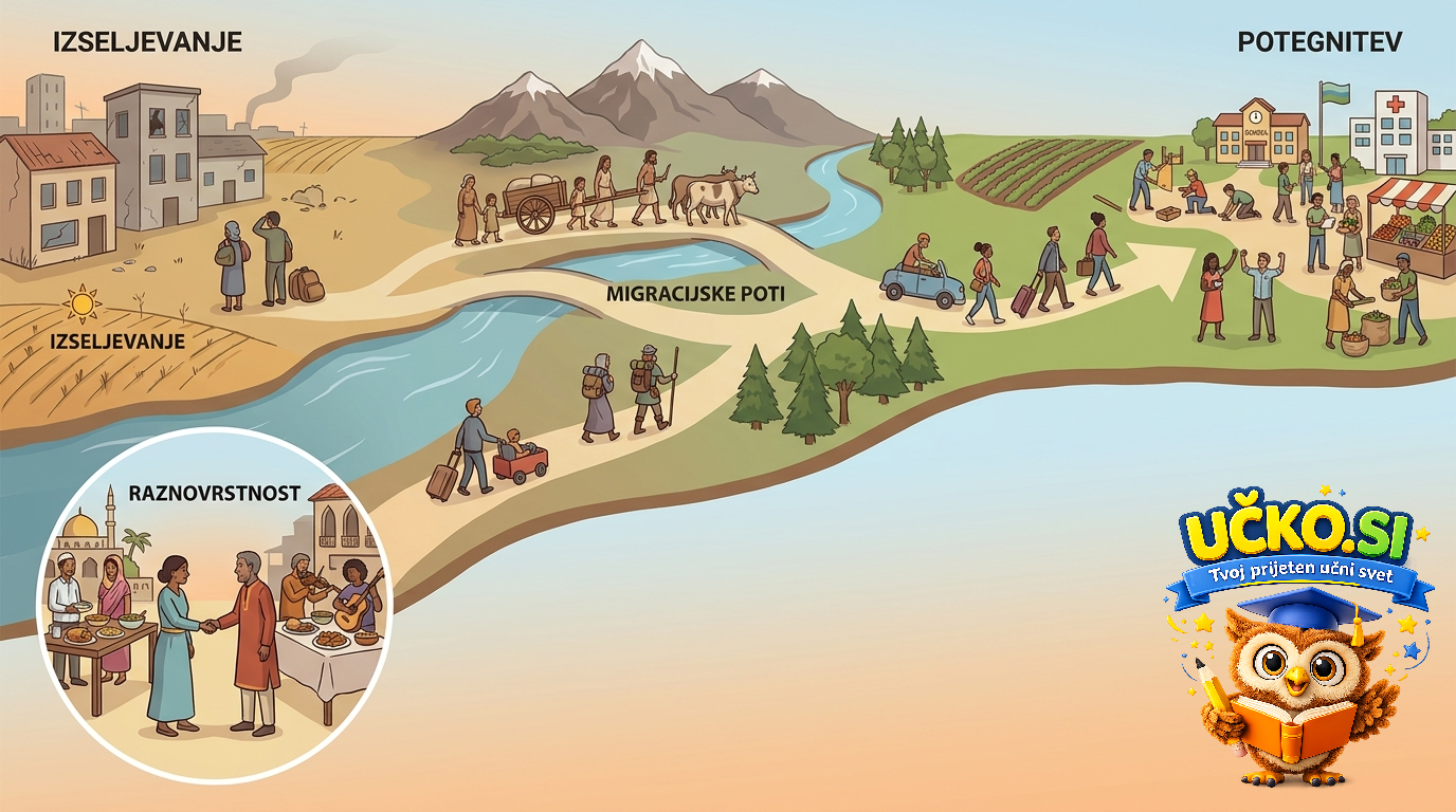 Ilustracija: Migracije in preseljevanja