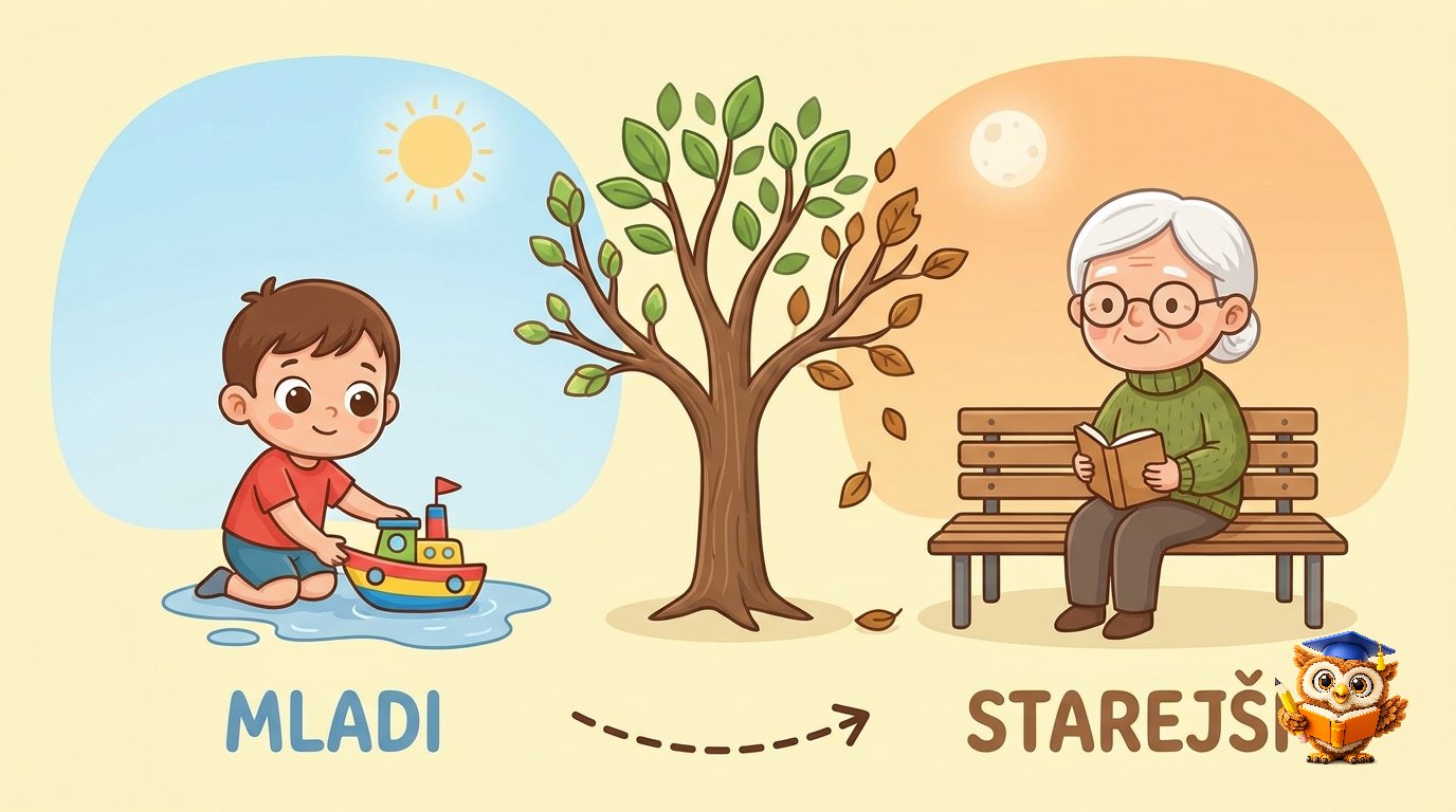 Ilustracija: Mladi in starejši