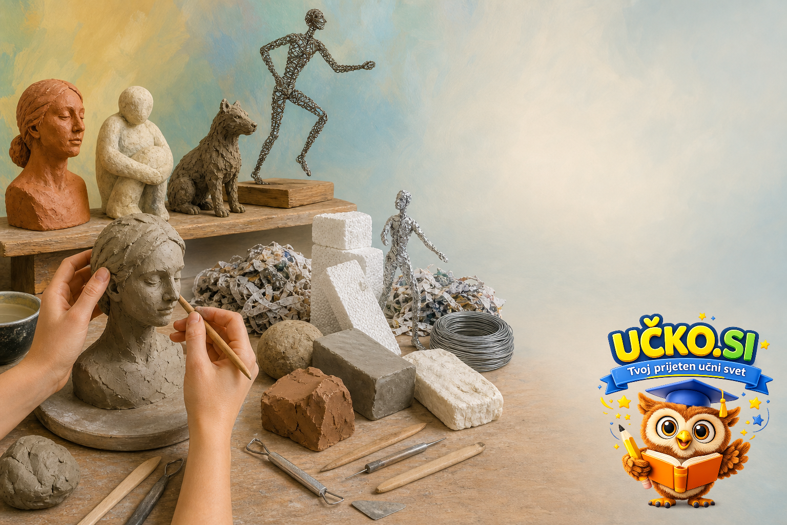 Ilustracija: Modeliranje z različnimi materiali