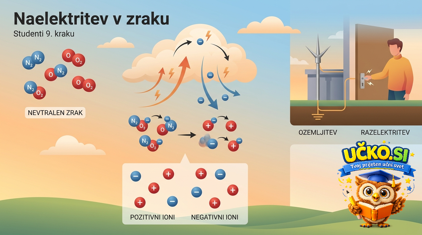 Ilustracija: Naelektritev v zraku