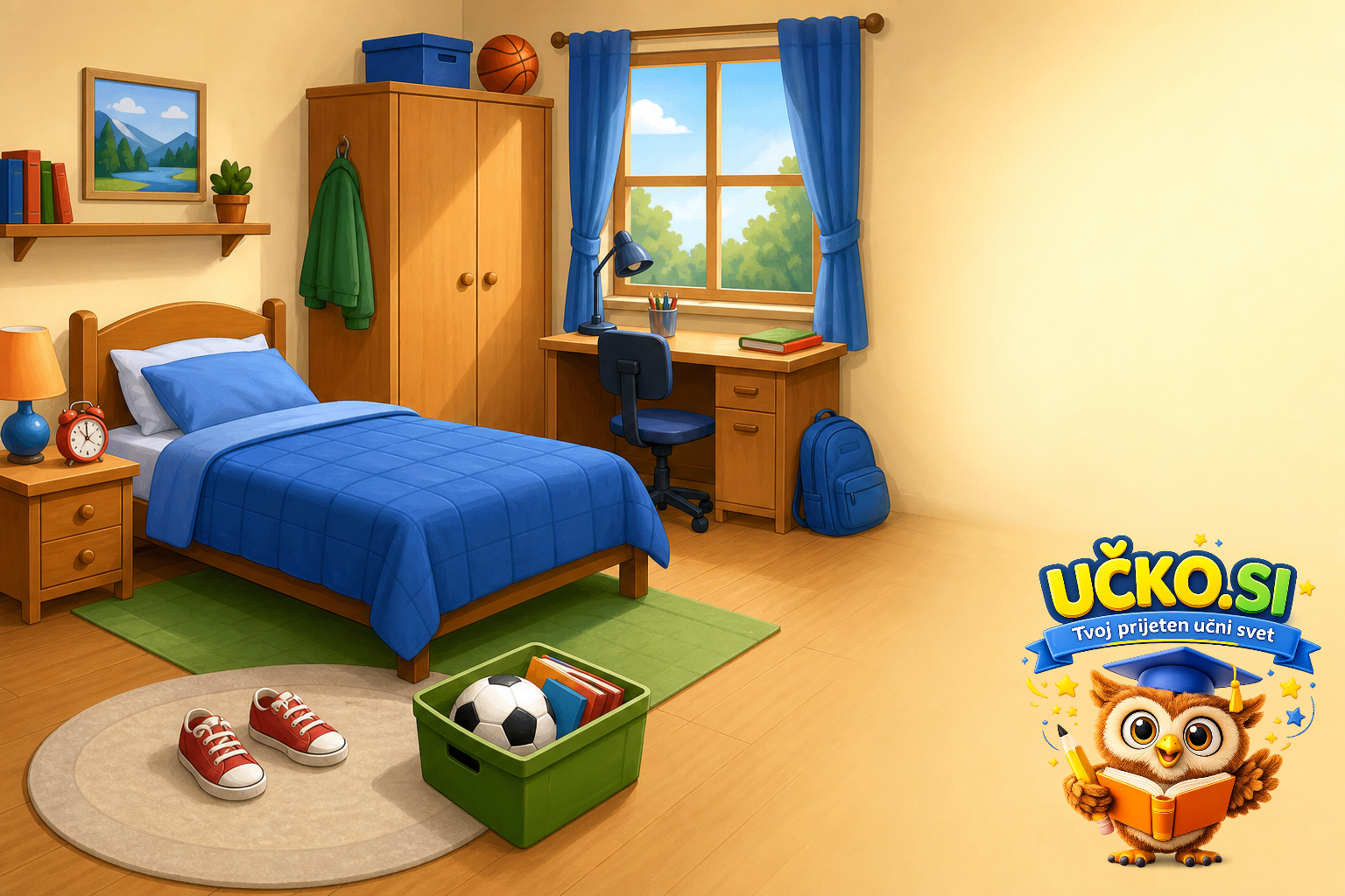Ilustracija: Objects in the bedroom