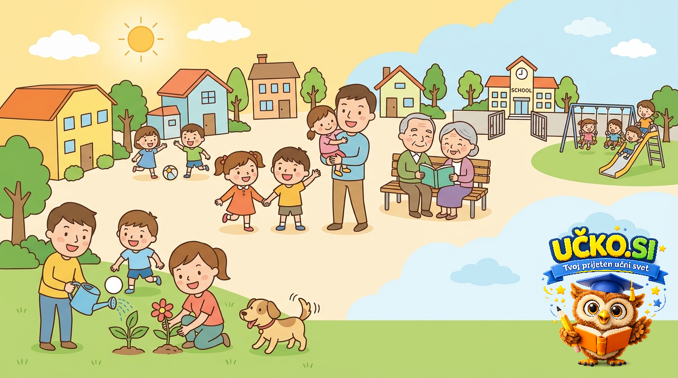 Ilustracija: Odnosi med ljudmi in skupno življenje