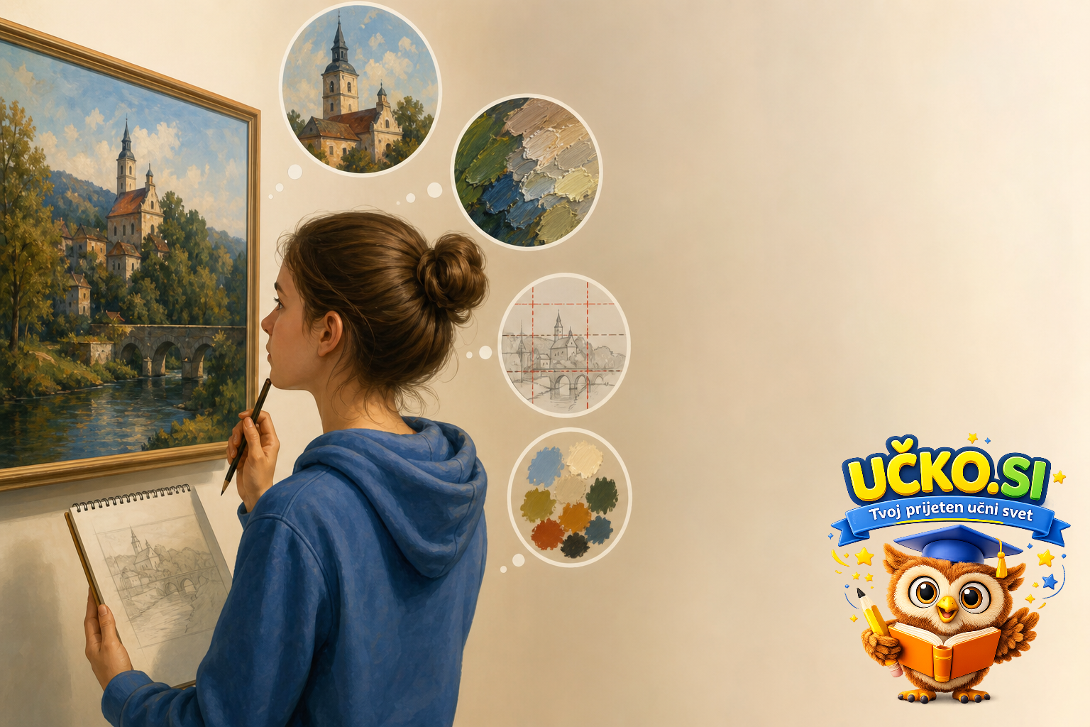Ilustracija: Opazovanje in opis umetniškega dela